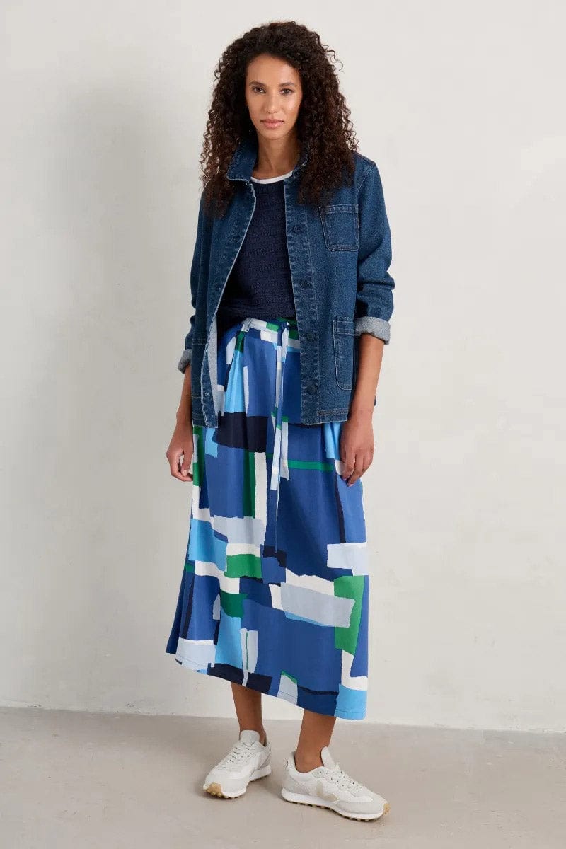 Seasalt Reading Rocks Jacket - Mid Indigo Wash