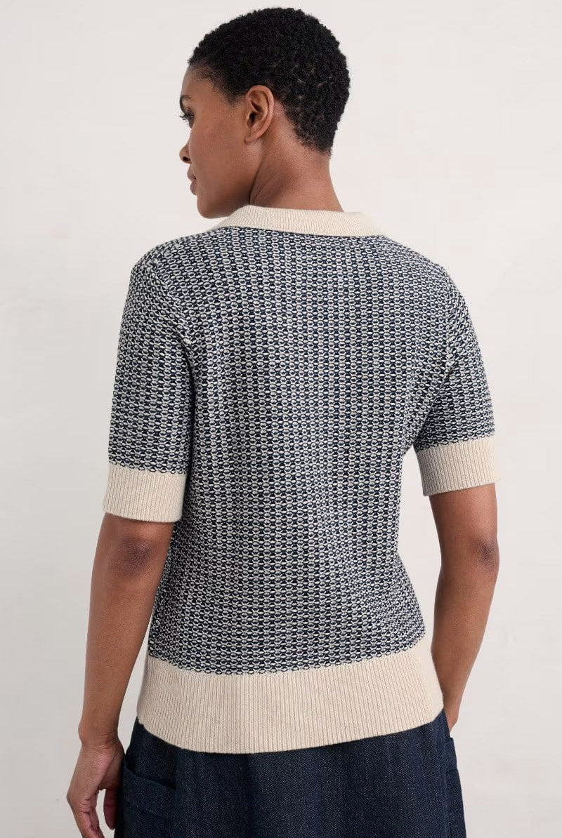 Seasalt Reed Bunting Knitted Top - Downwind Chalk Maritime