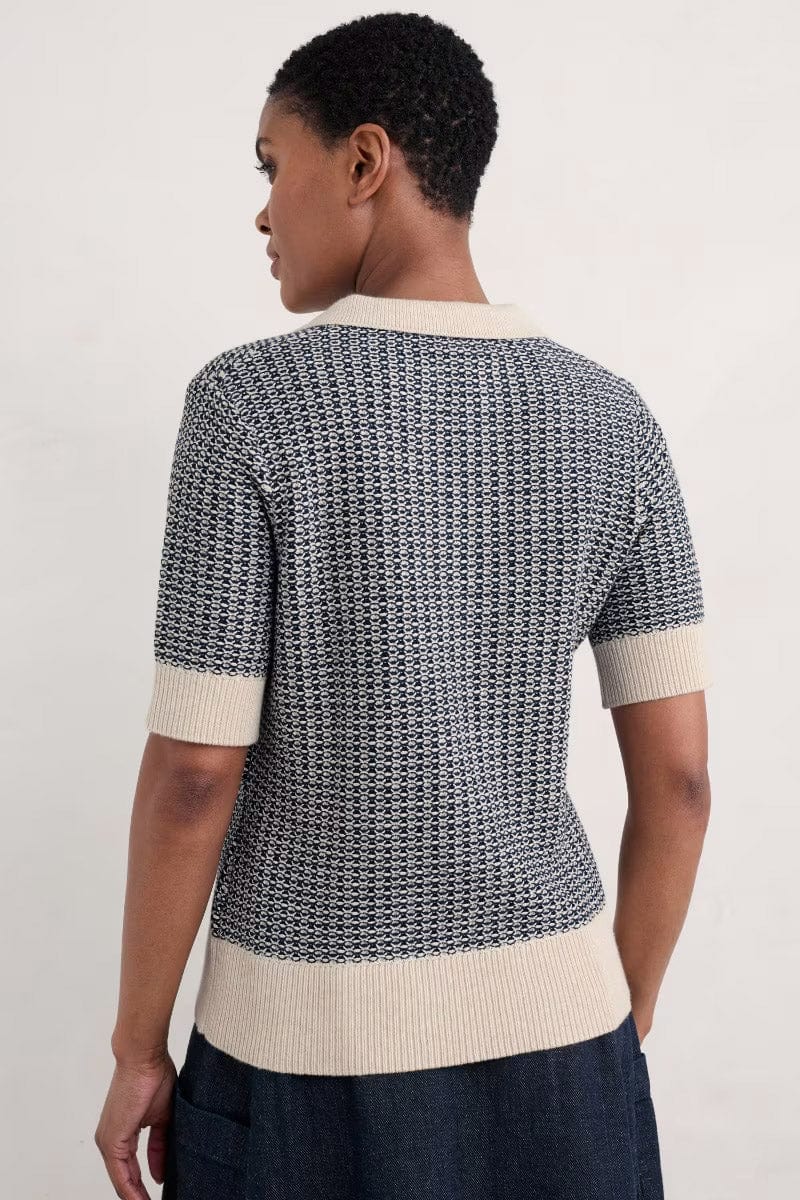 Seasalt Reed Bunting Knitted Top - Downwind Chalk Maritime