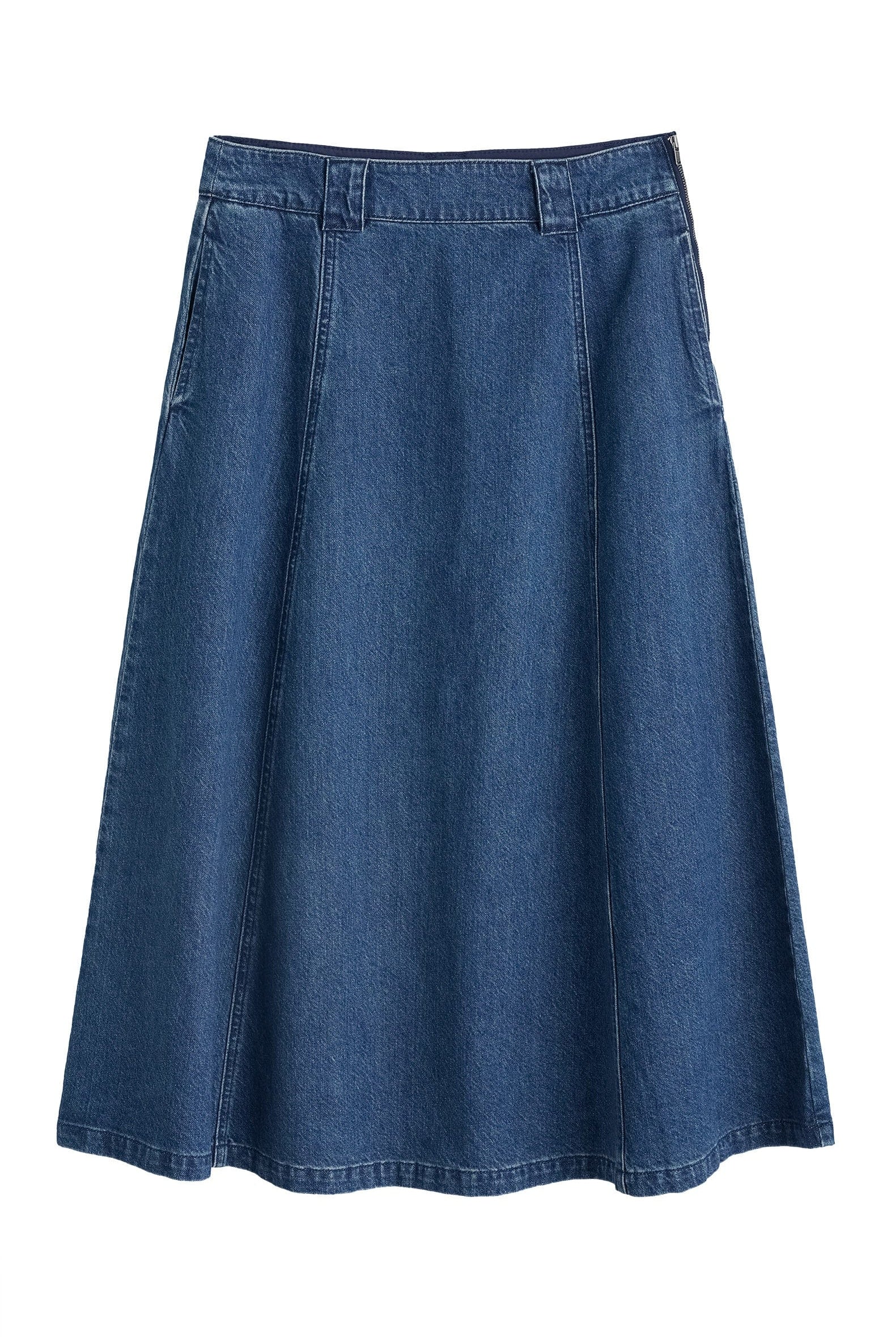 Seasalt Restharrow Denim Skirt - Mid Wash