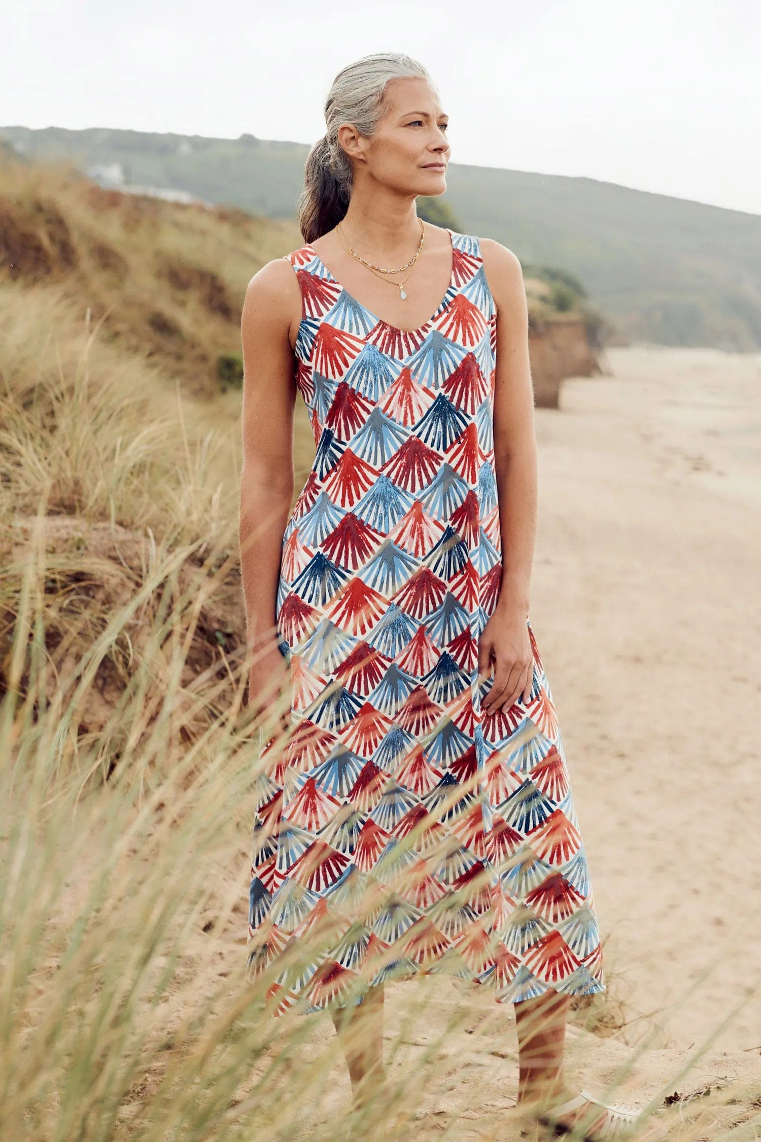 Seasalt Rosa Dress - Scallop Fans Chalk