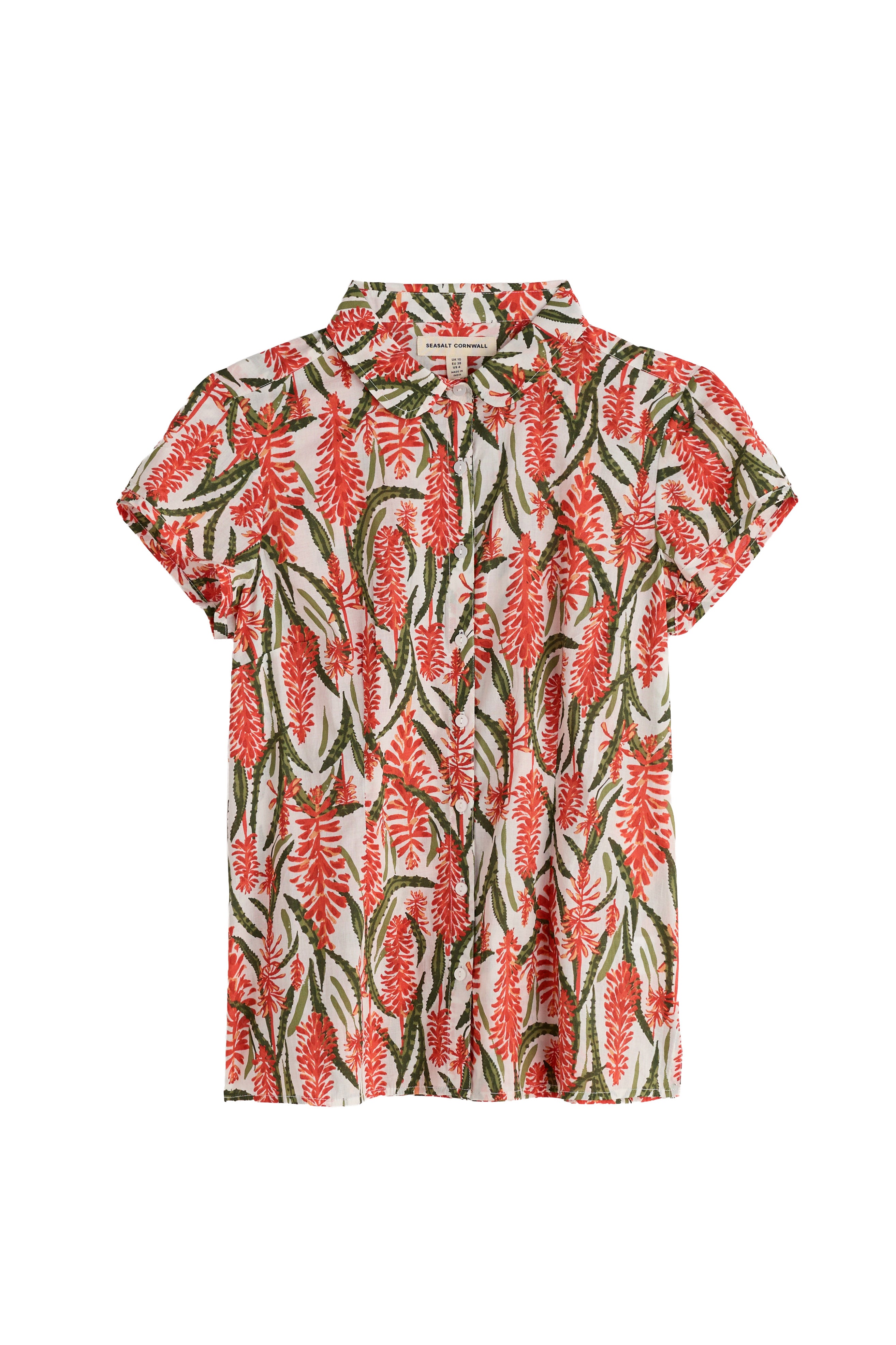 Seasalt Rushmaker Shirt - Red Hot Poker Chalk