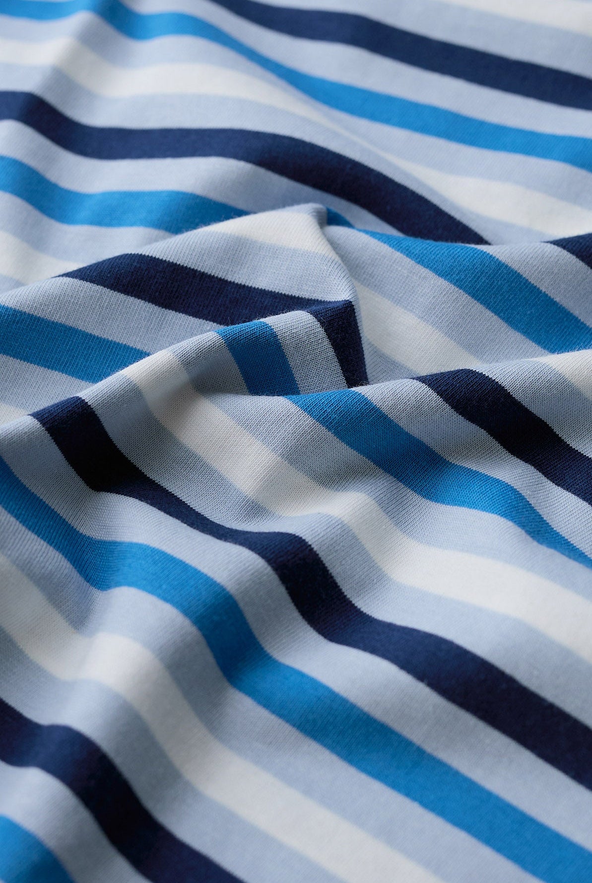 Seasalt Sailor Organic Cotton Jersey Top - Tri Mini Cornish Blue Fog