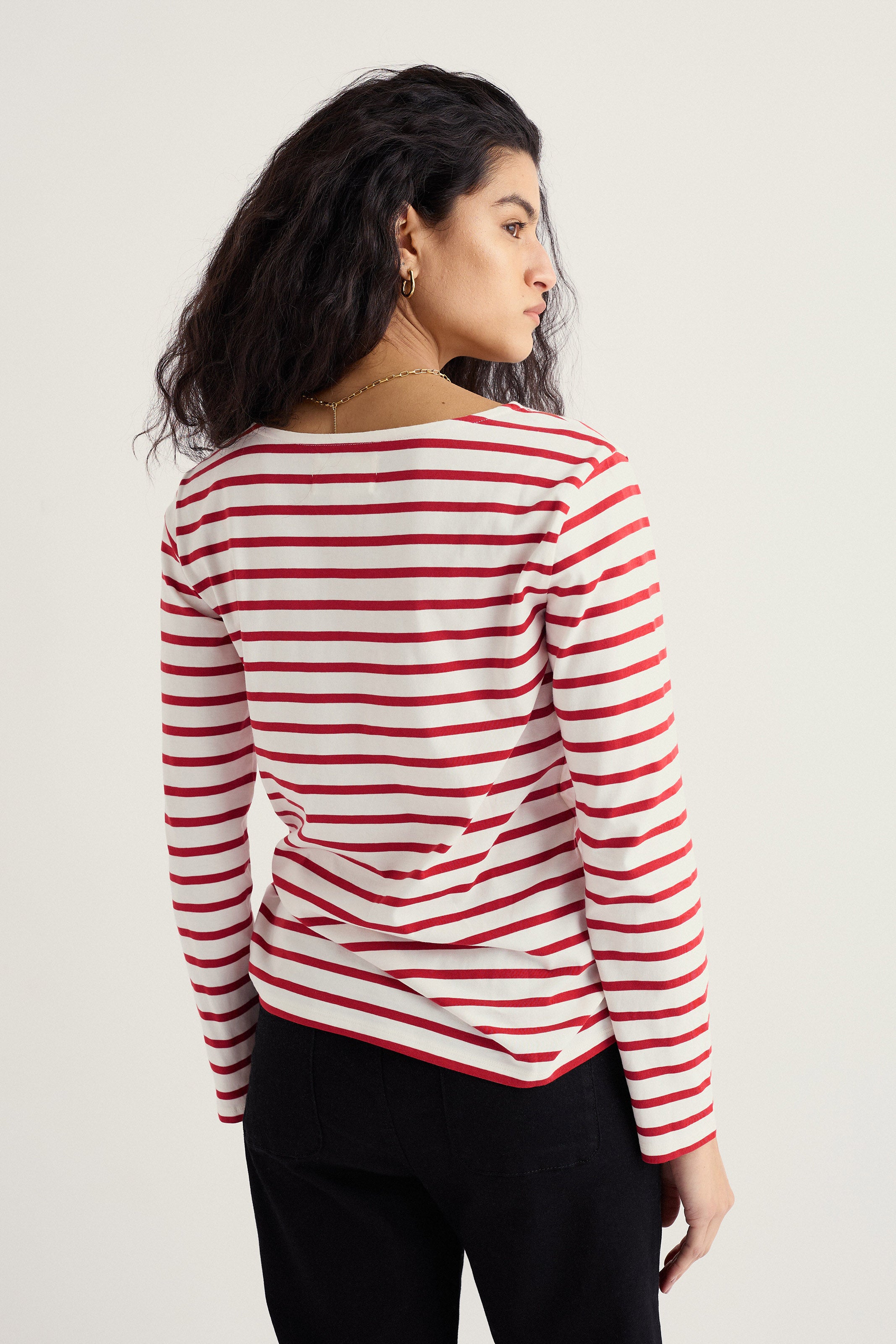 Seasalt Sailor Shirt - Breton Deep Rust