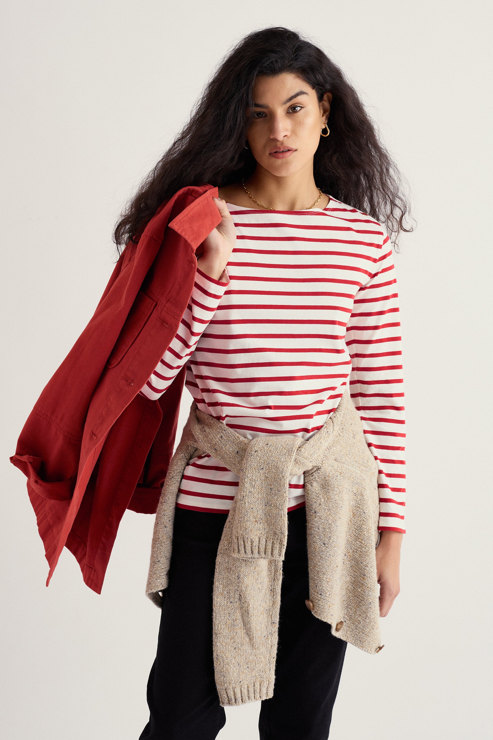 Seasalt Sailor Shirt - Breton Deep Rust