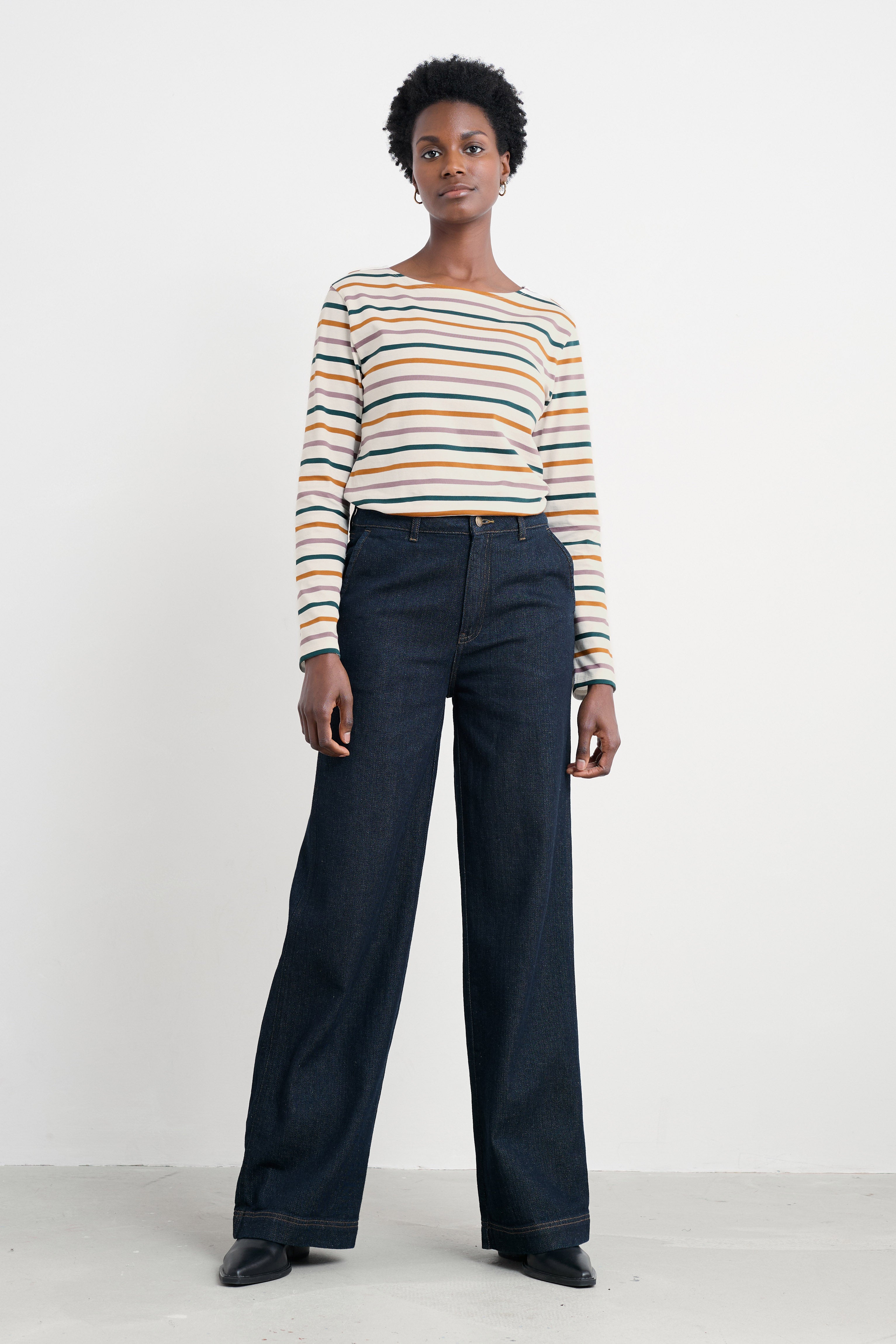 Seasalt Sailor Shirt - Tri Breton Verte