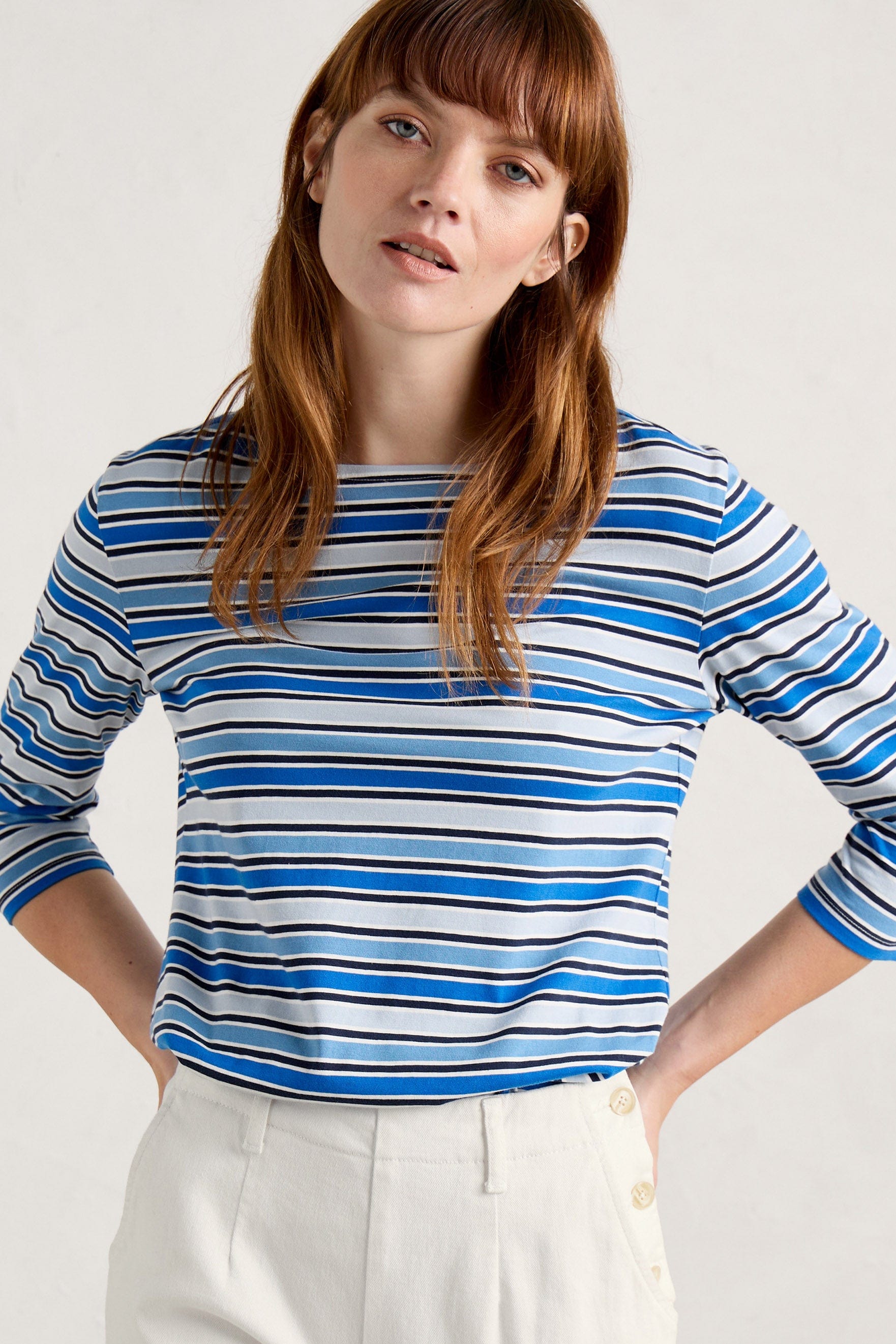 Seasalt Sailor Top - Odessa Chalk Blue Fog