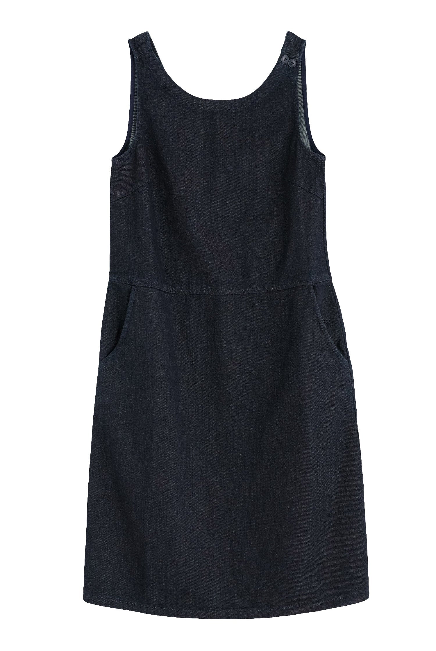 Seasalt Salt Weave Knee Length Pinafore - Dark Wash