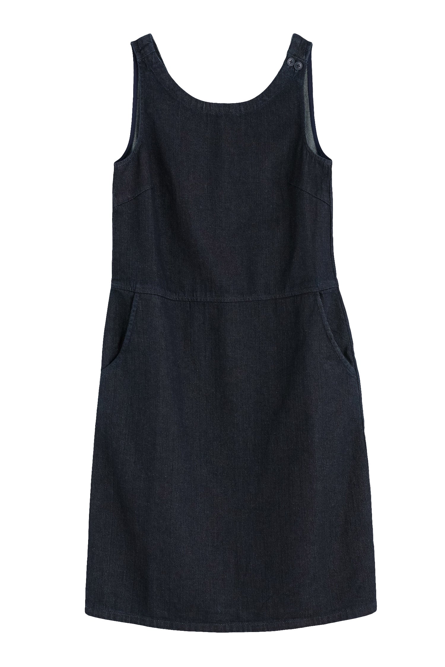 Seasalt Salt Weave Knee Length Pinafore - Dark Wash