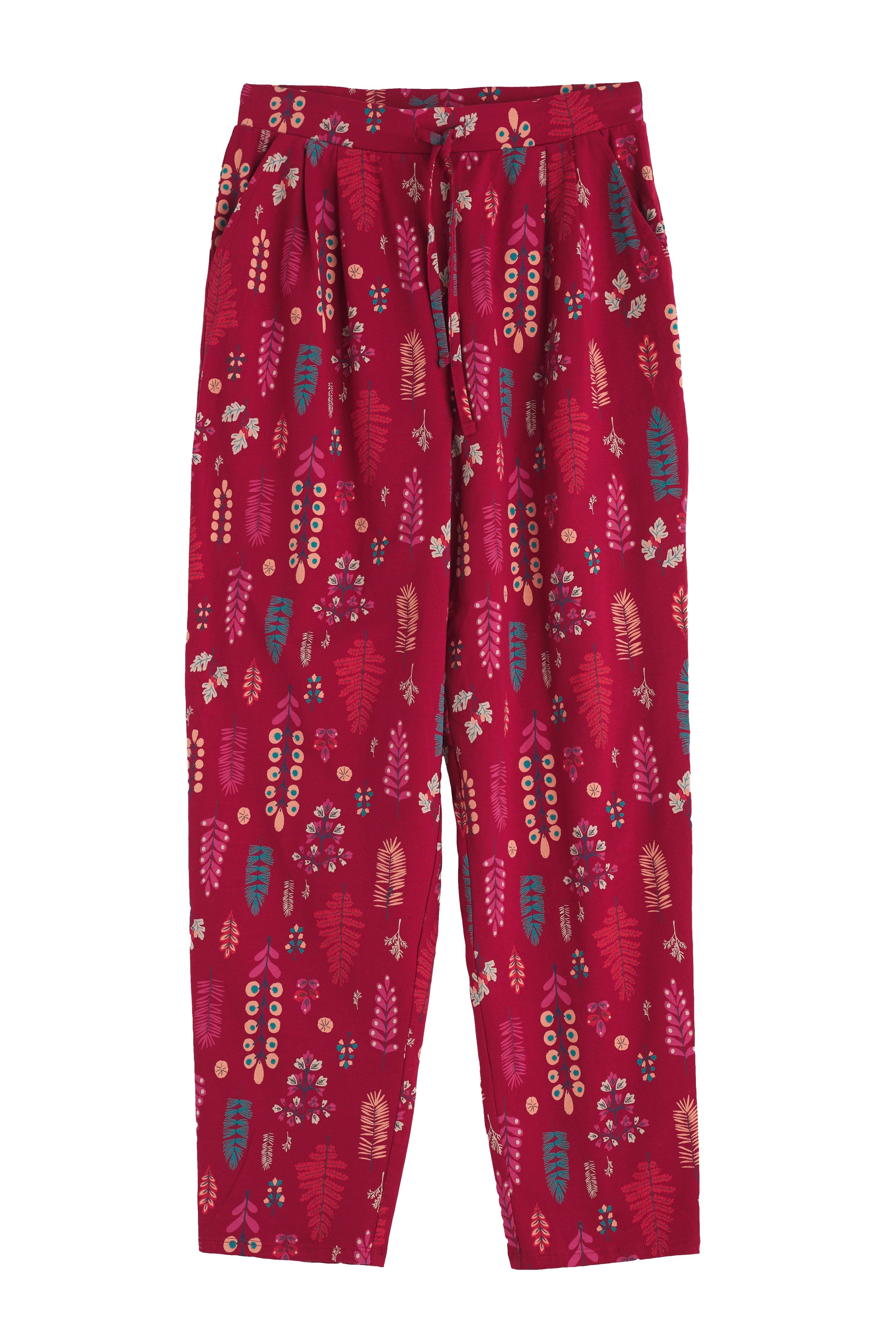 Seasalt Setting Sun Cotton Jersey Pyjamas - Botanical Woodland Jam