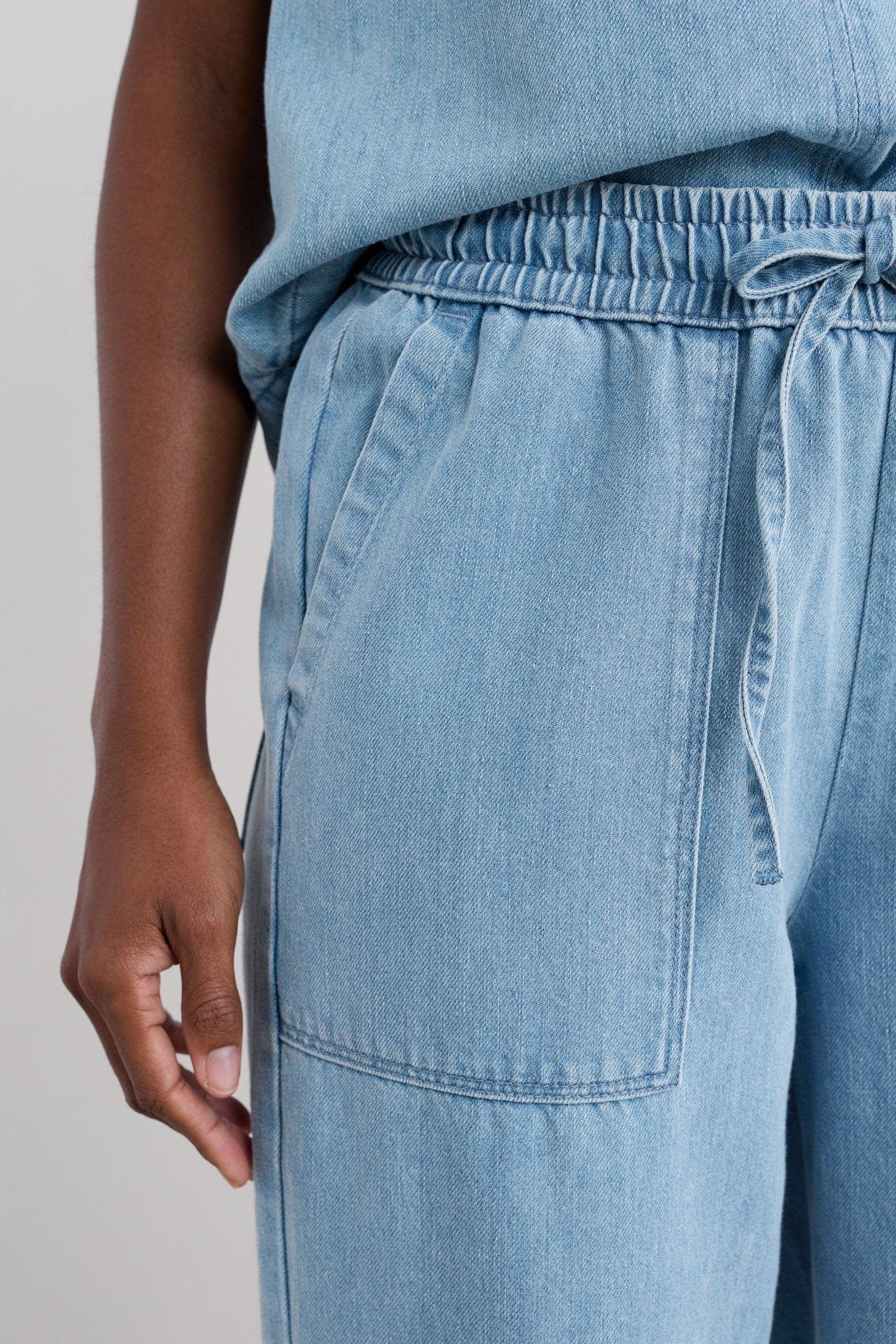 Seasalt Sholl Denim-Linen Trousers - Light Wash