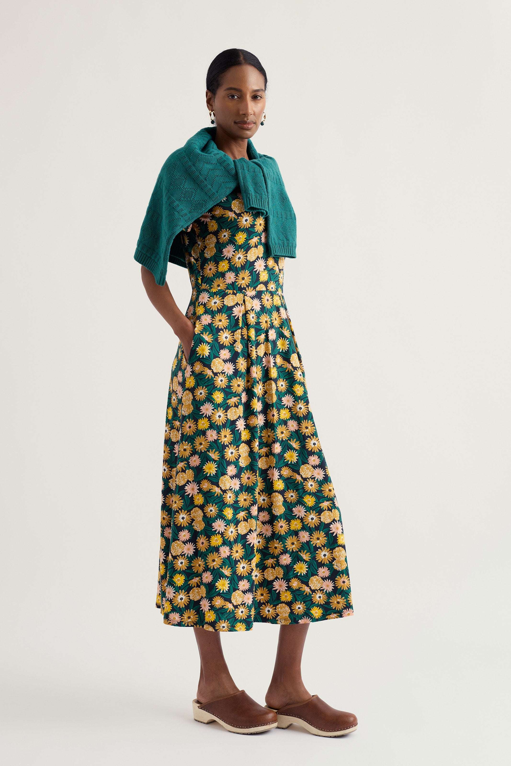 Seasalt Short Sleeve Veronica Dress - Marigold Meadow Inkwell