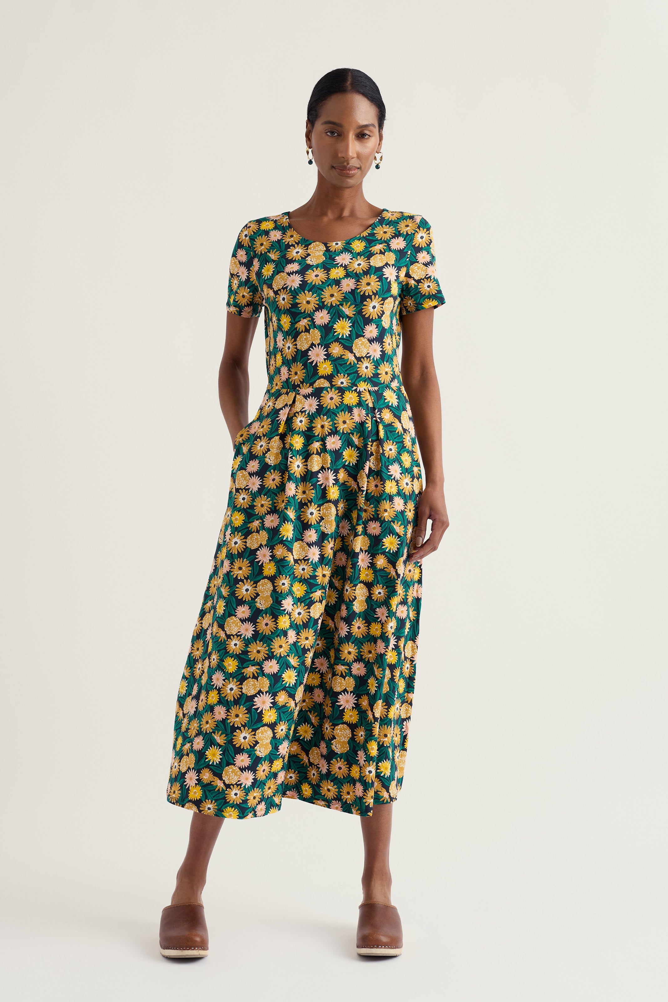 Seasalt Short Sleeve Veronica Dress - Marigold Meadow Inkwell