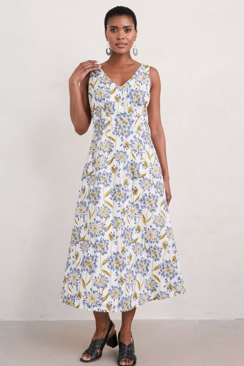 Seasalt Sky Beyond Dress - Agapanthus Lino Chalk