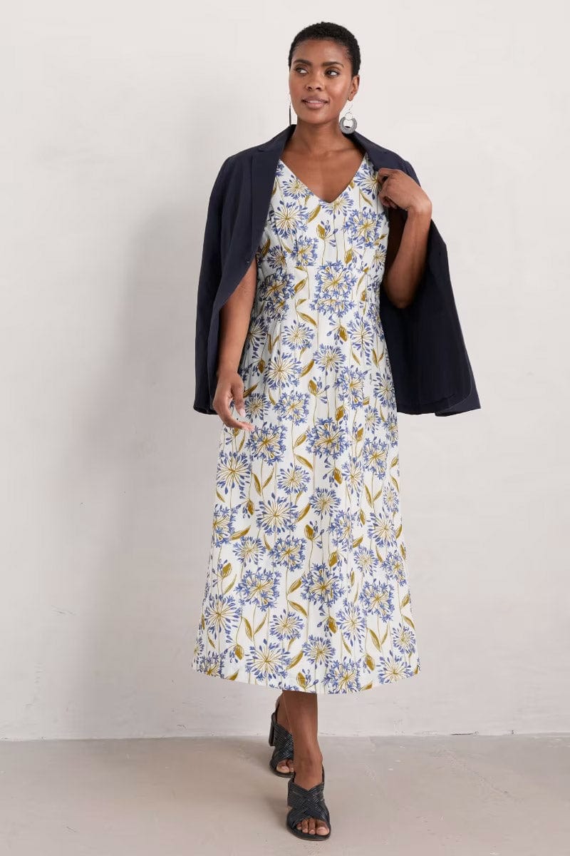 Seasalt Sky Beyond Dress - Agapanthus Lino Chalk