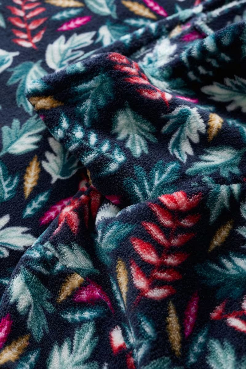 Seasalt Snugsoft Top - Sunlit Leaves Dark Jade