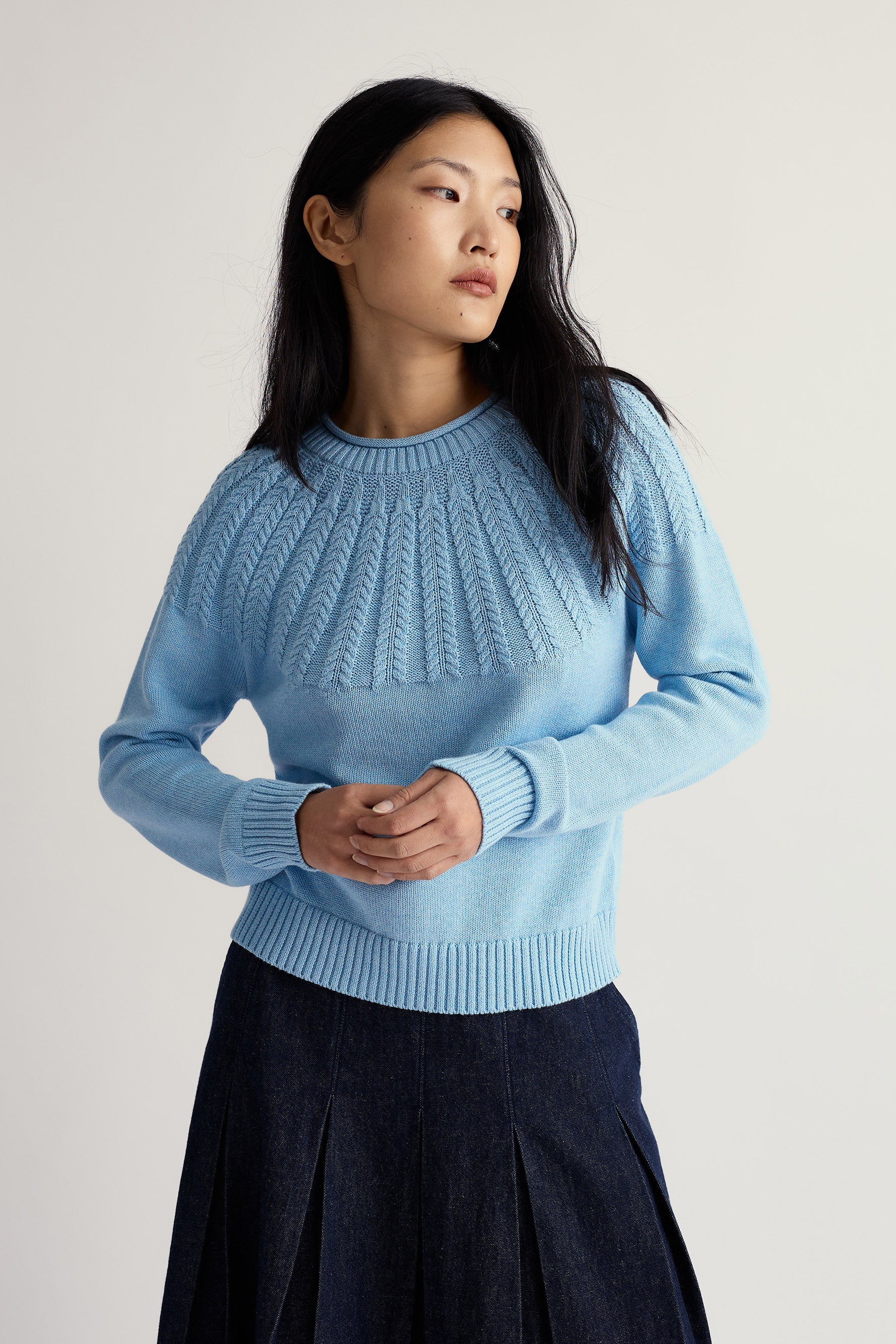 Seasalt Stone Chat Jumper - Spring Sky