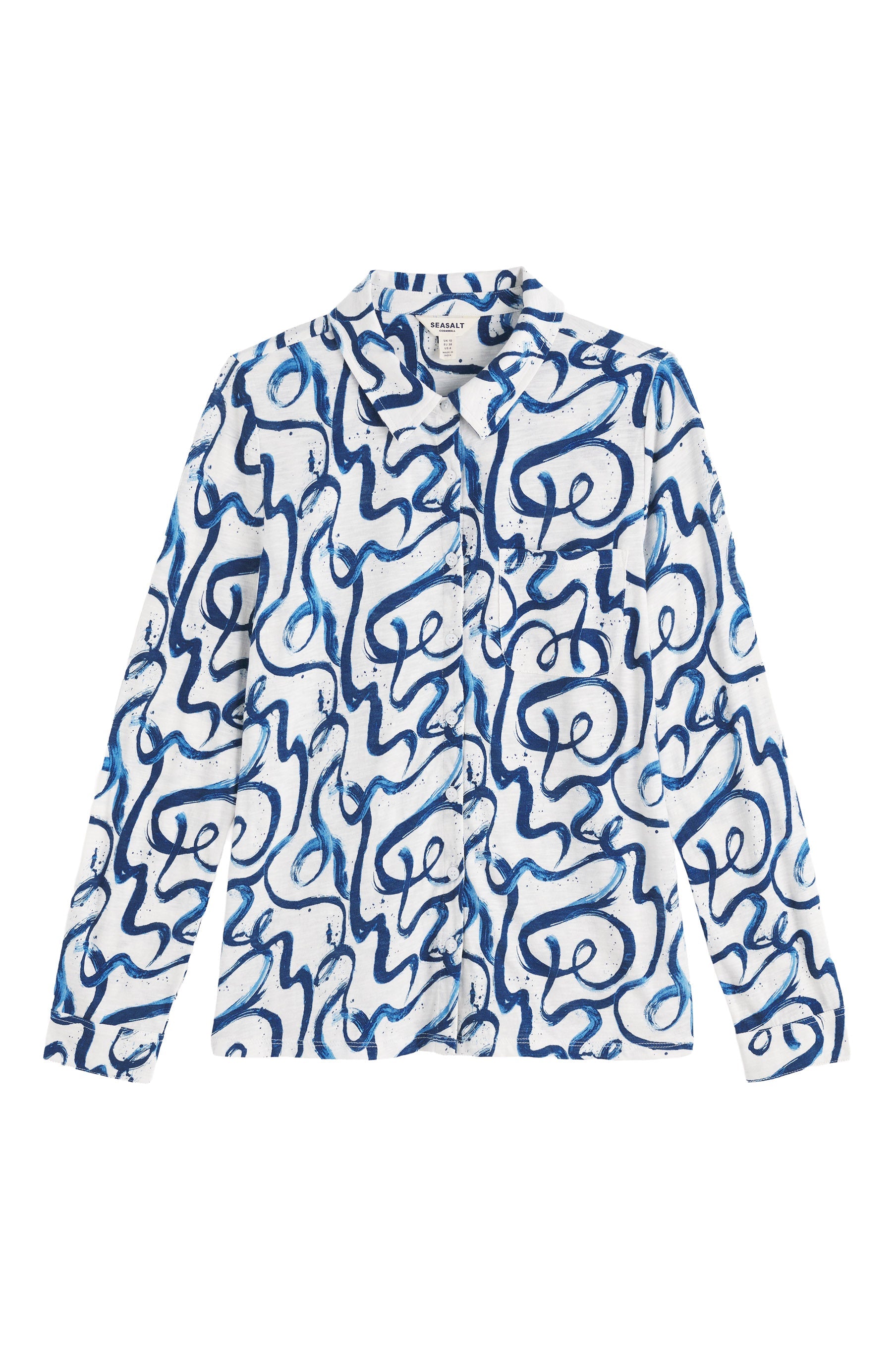 Seasalt Teasel Head Shirt - Ink Strokes Chalk