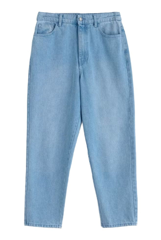 Seasalt Towan Barrel Leg Jeans - Light Wash High Twist