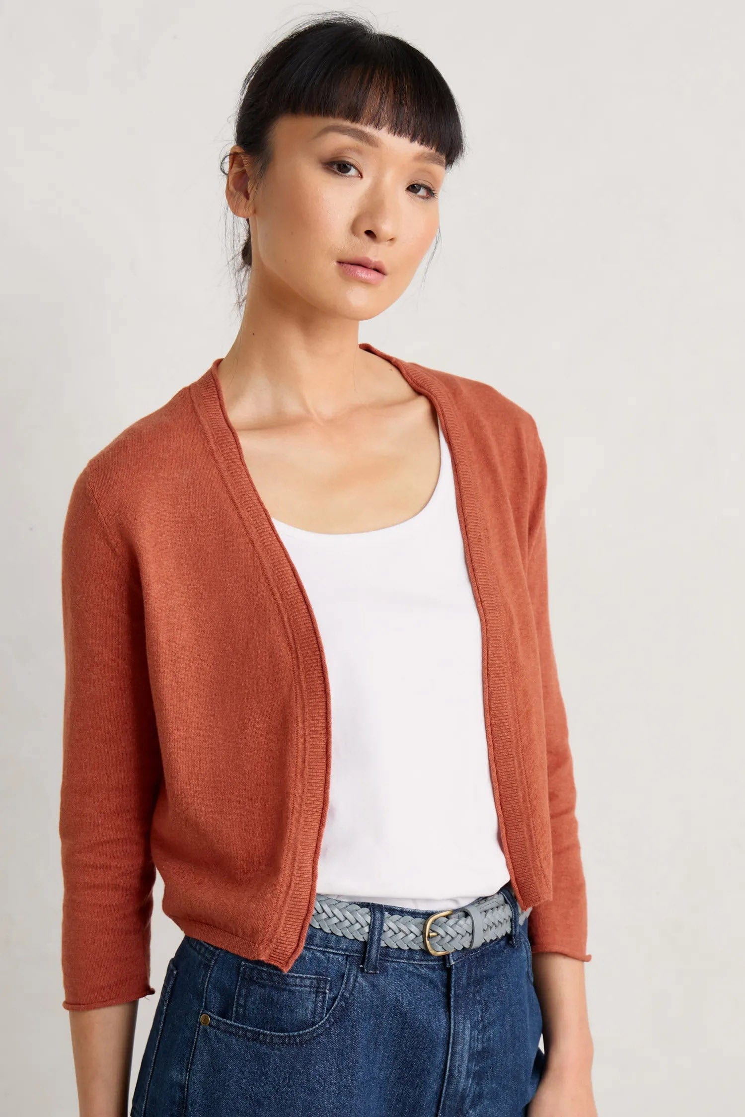 Seasalt Vanessa Cotton Cardigan - Papaya