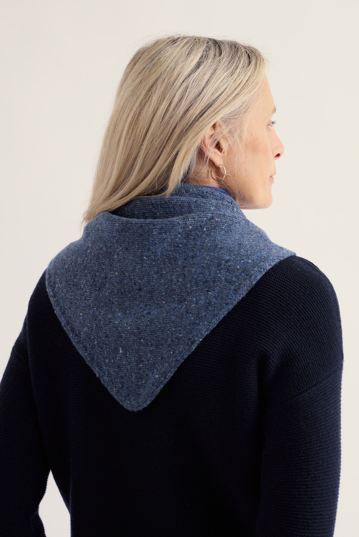 Seasalt Wild Bilberry Knitted Triangle Scarf - Squall B-AC38244_16547_OS