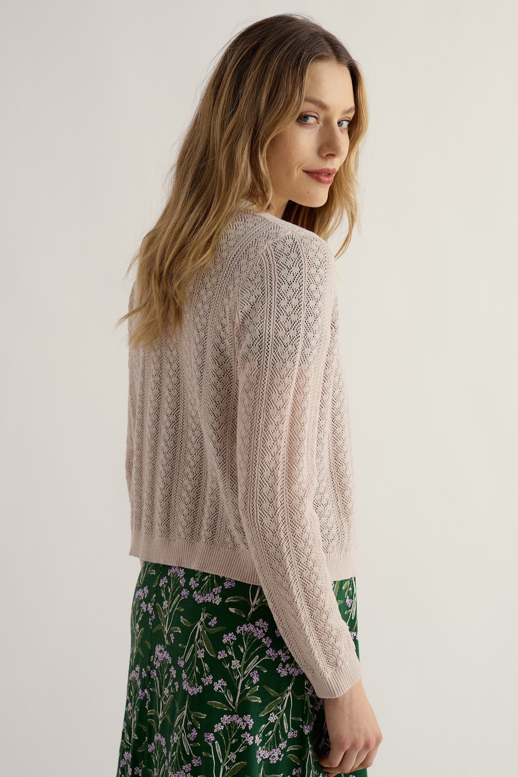 Seasalt Willowing Pointelle Cardigan - Chalk