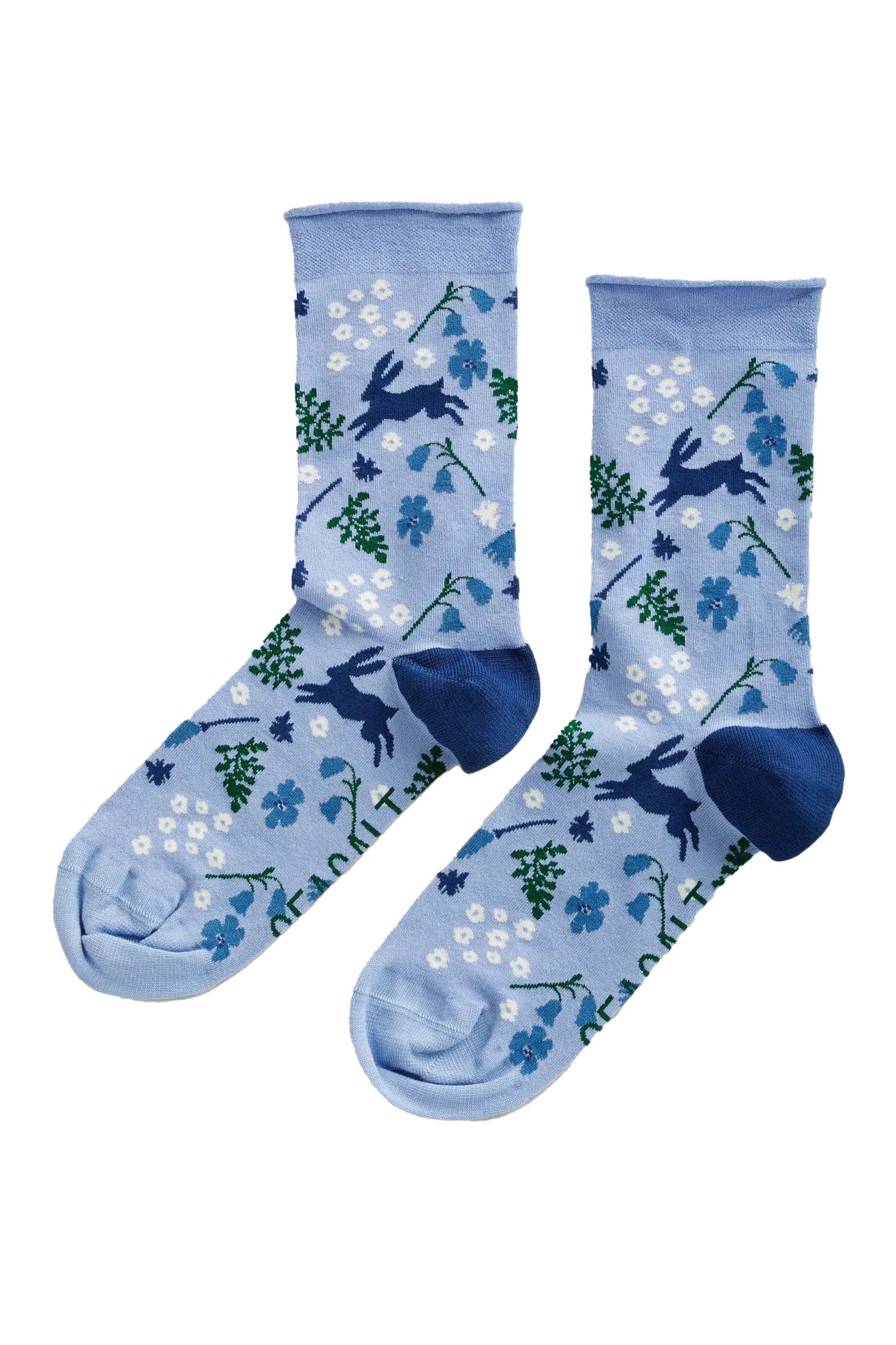 Seasalt Women's Bamboo Arty Socks - Woodland Valley Dusty Blue B-AC17165_31797_OS
