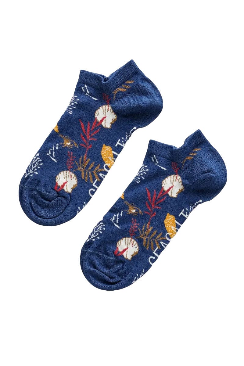 Seasalt Women's Bamboo Arty Trainer Socks - Sea Holly Dusk B-AC17152_31662_OS