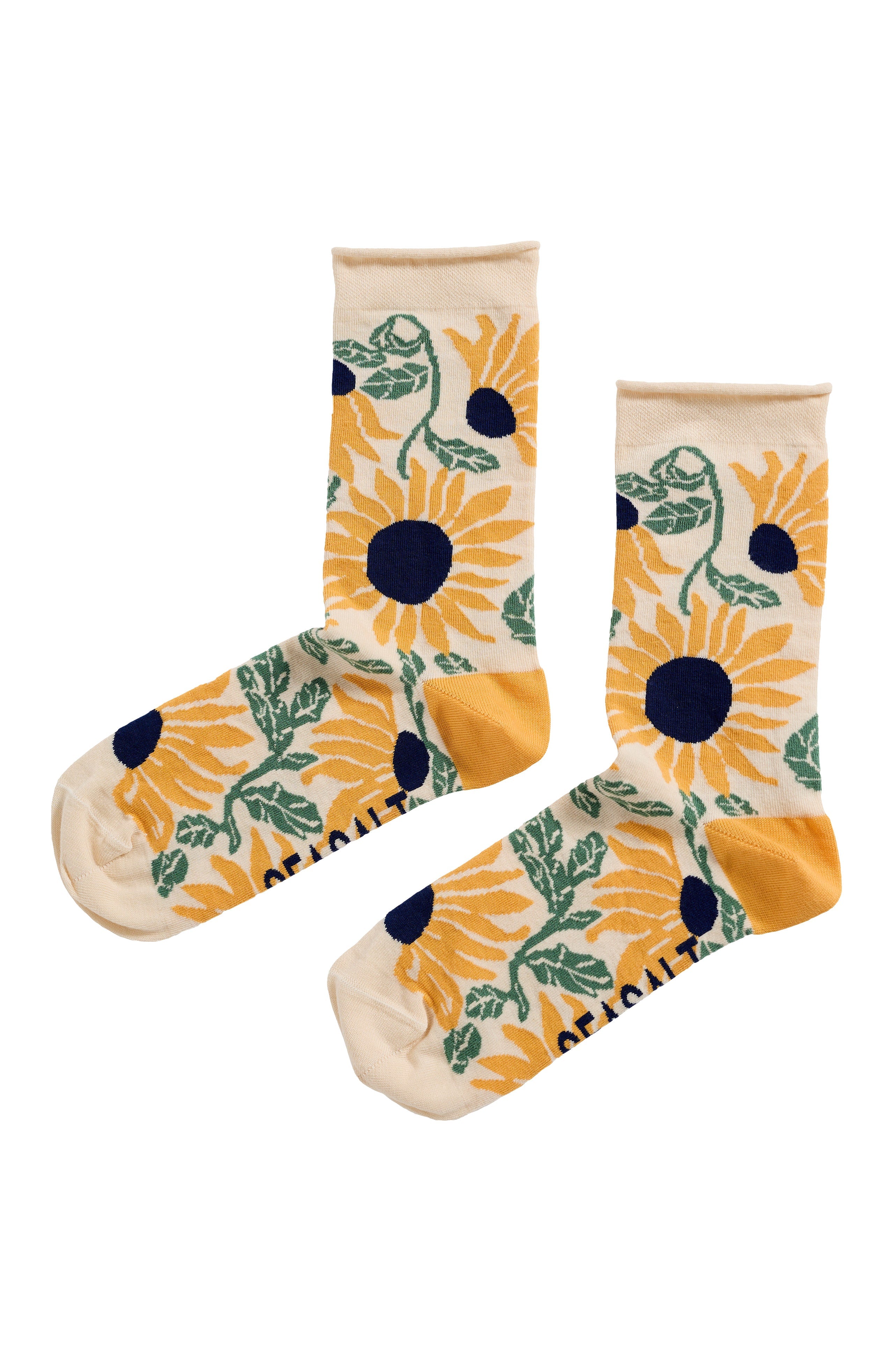 Seasalt Womens Arty Socks - Sunflower Mango B-AC40029_37317_OS