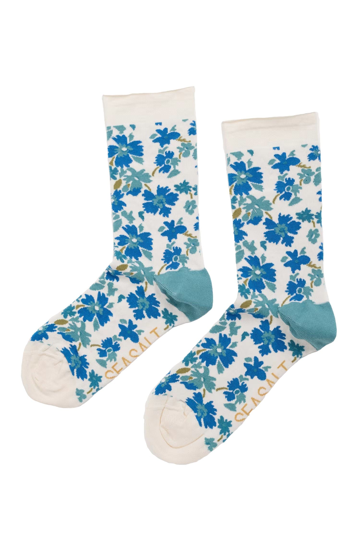Seasalt Womens Organic Cotton Arty Socks - Painted Meadow Diver B-AC34099_34770_OS