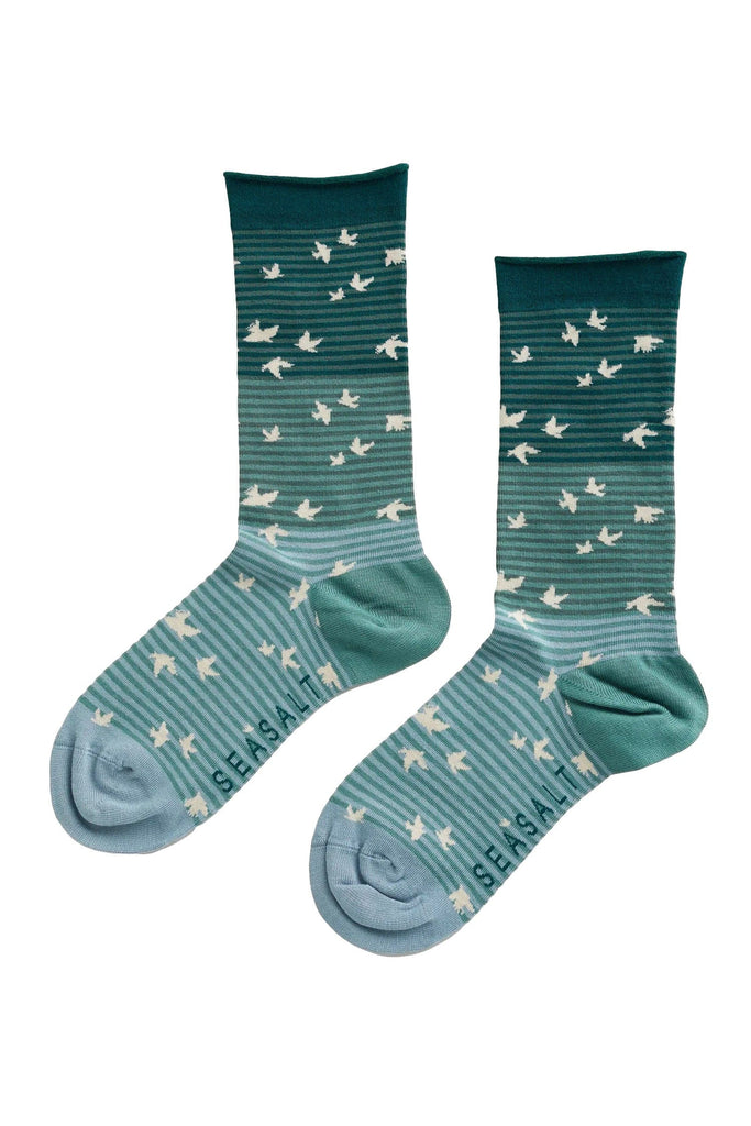 Seasalt Womens Sailor Socks - Starling Scatter Succulent B-AC21589_31755_OS