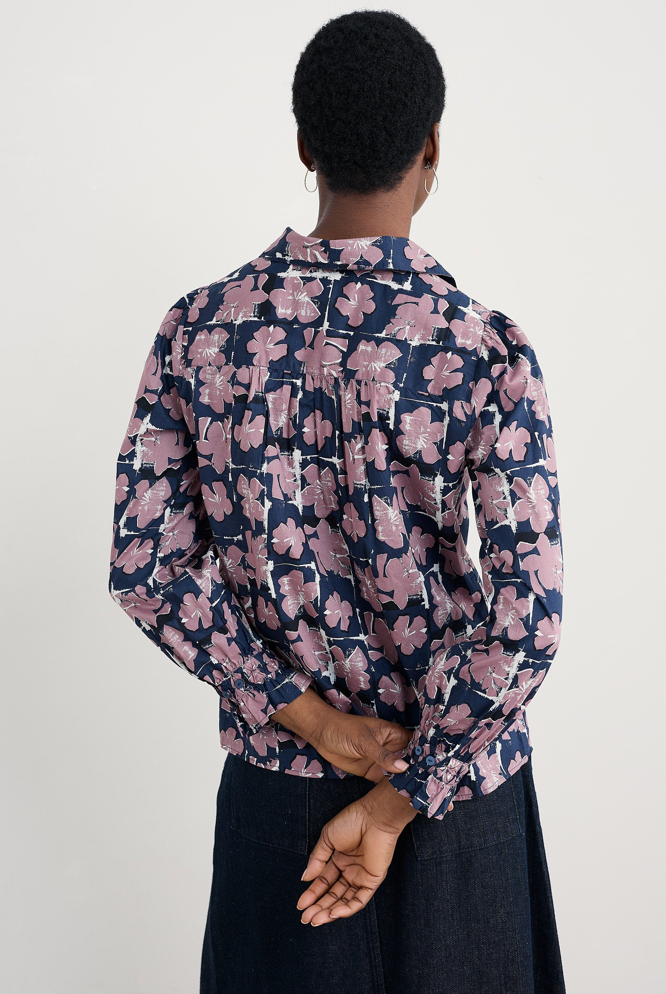 Seasalt Ysella Blouse - Monoprint Floral Maritime