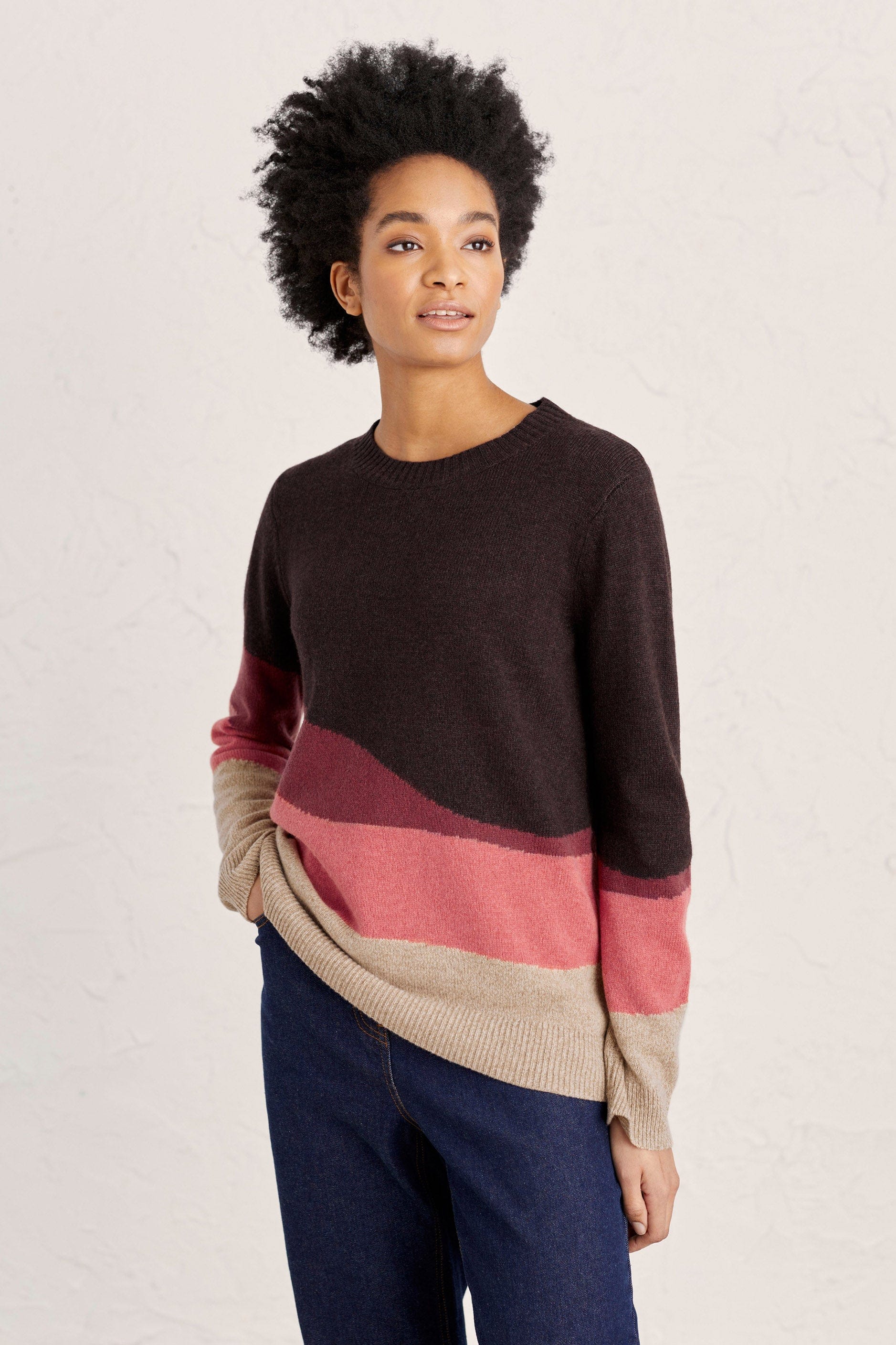 Seasalt Zennor Moor Jumper - Hill Ramble Crab Apple