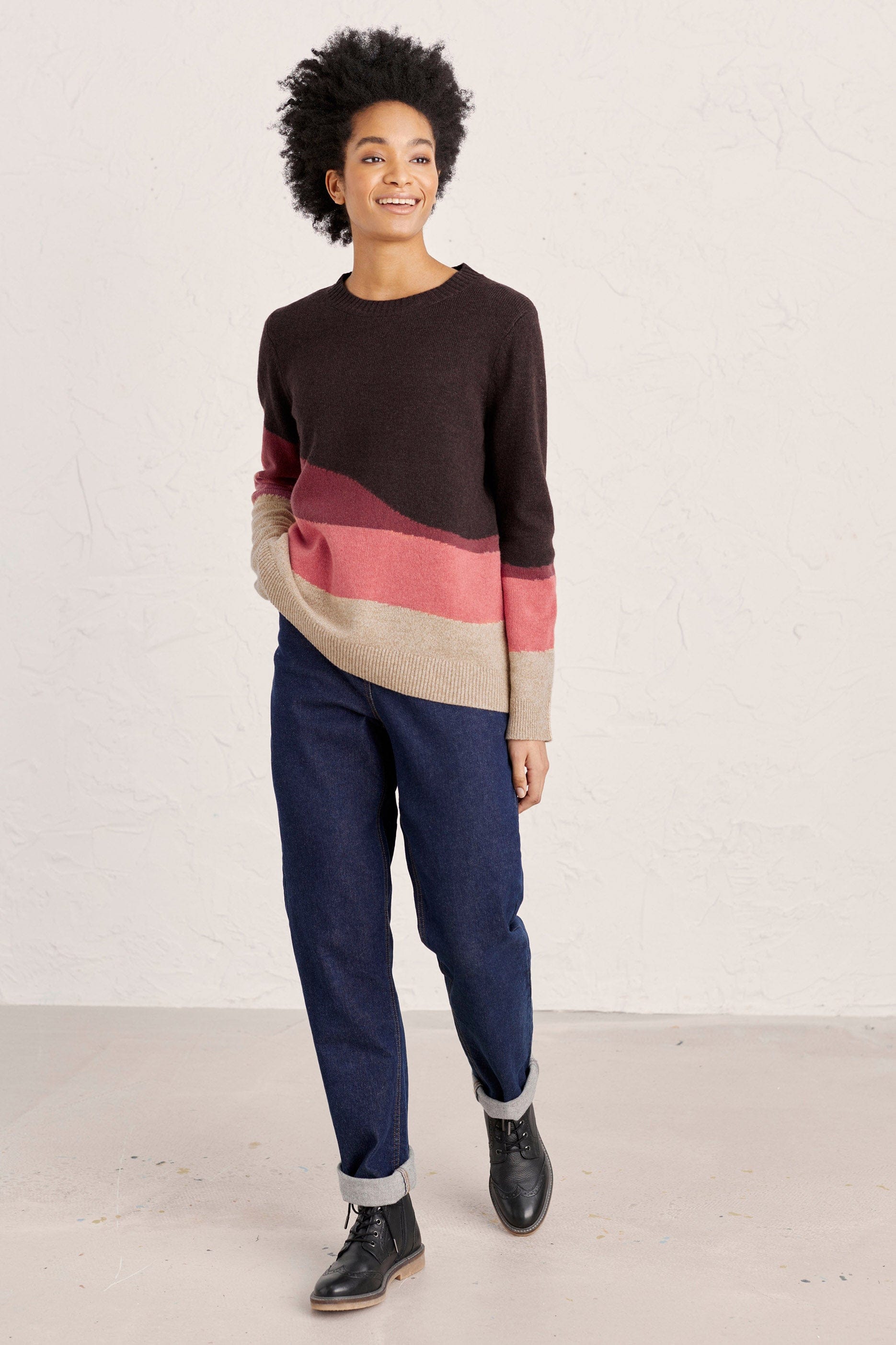 Seasalt Zennor Moor Jumper - Hill Ramble Crab Apple