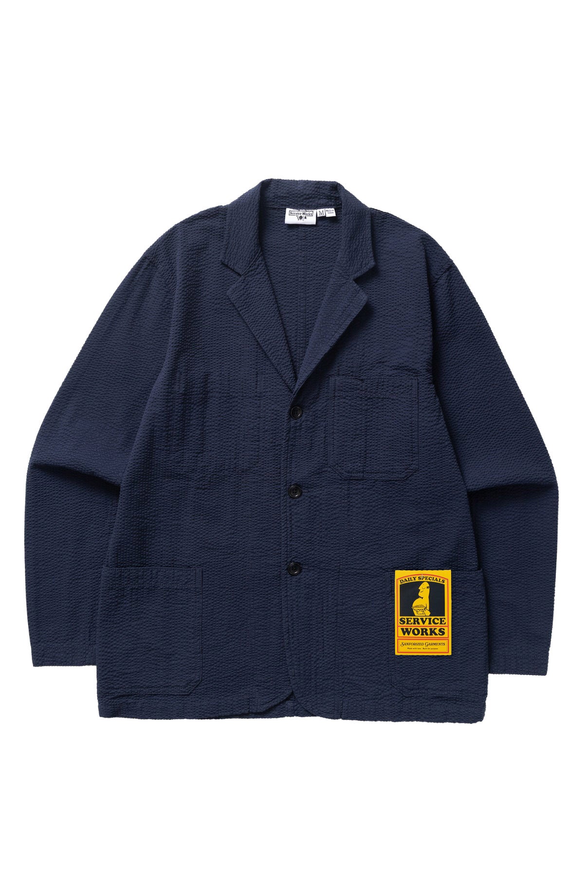 Service Works Seersucker Server Suit Jacket - Dark Navy