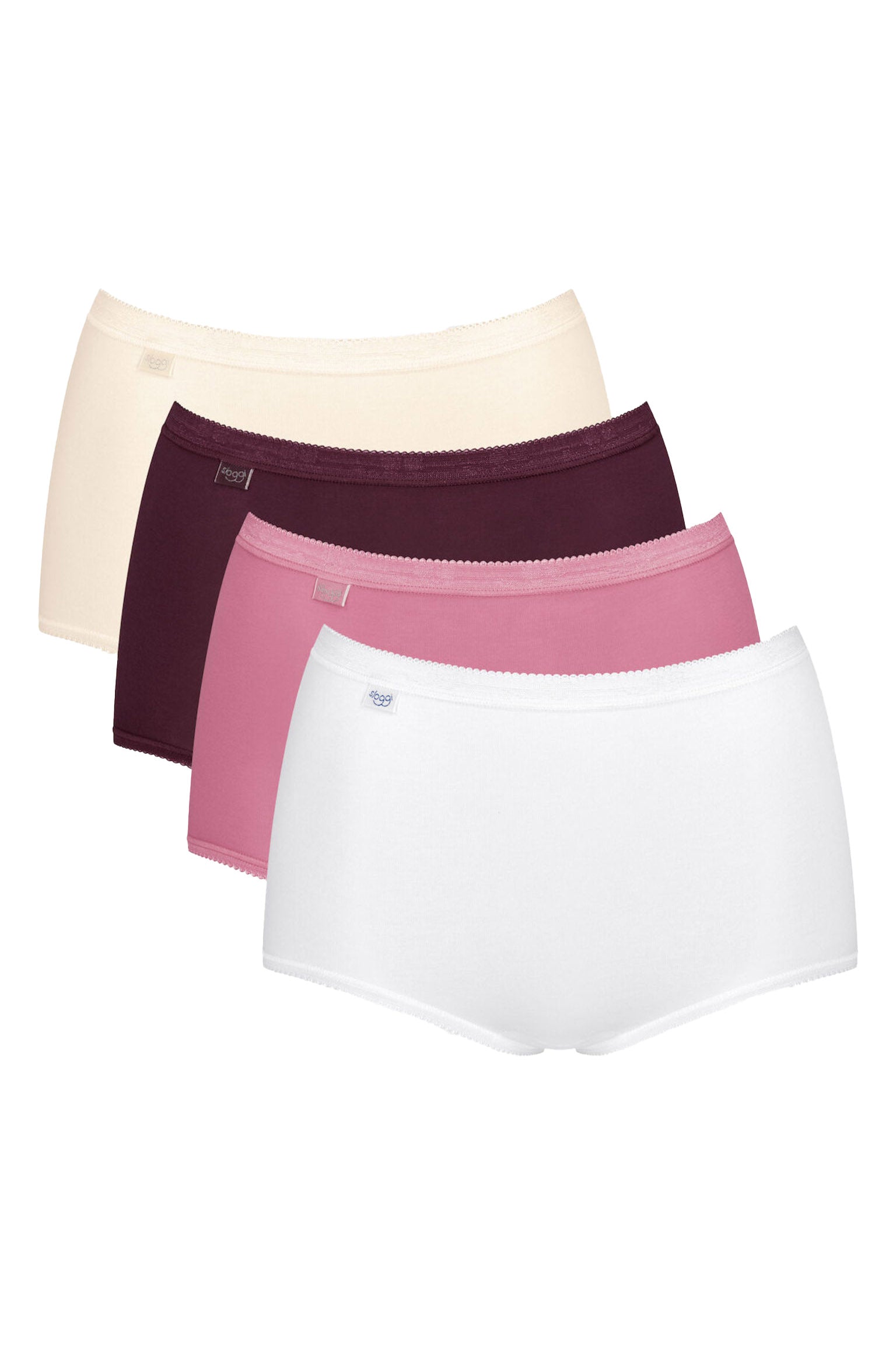 Sloggi Basic Maxi Brief 4 Pack - Pink Dark Mix