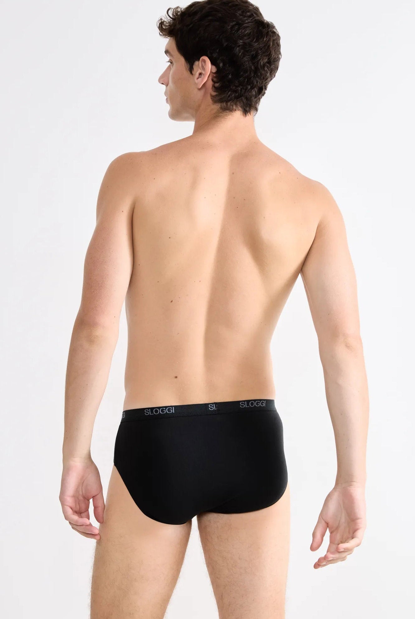 Sloggi Mens Basic Midi Briefs - 2 Pack - Black
