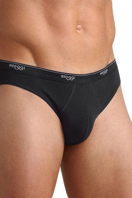 Sloggi Mens Basic Mini Briefs - 2 Pack - Black