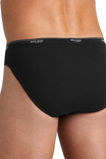 Sloggi Mens Basic Mini Briefs - 2 Pack - Black