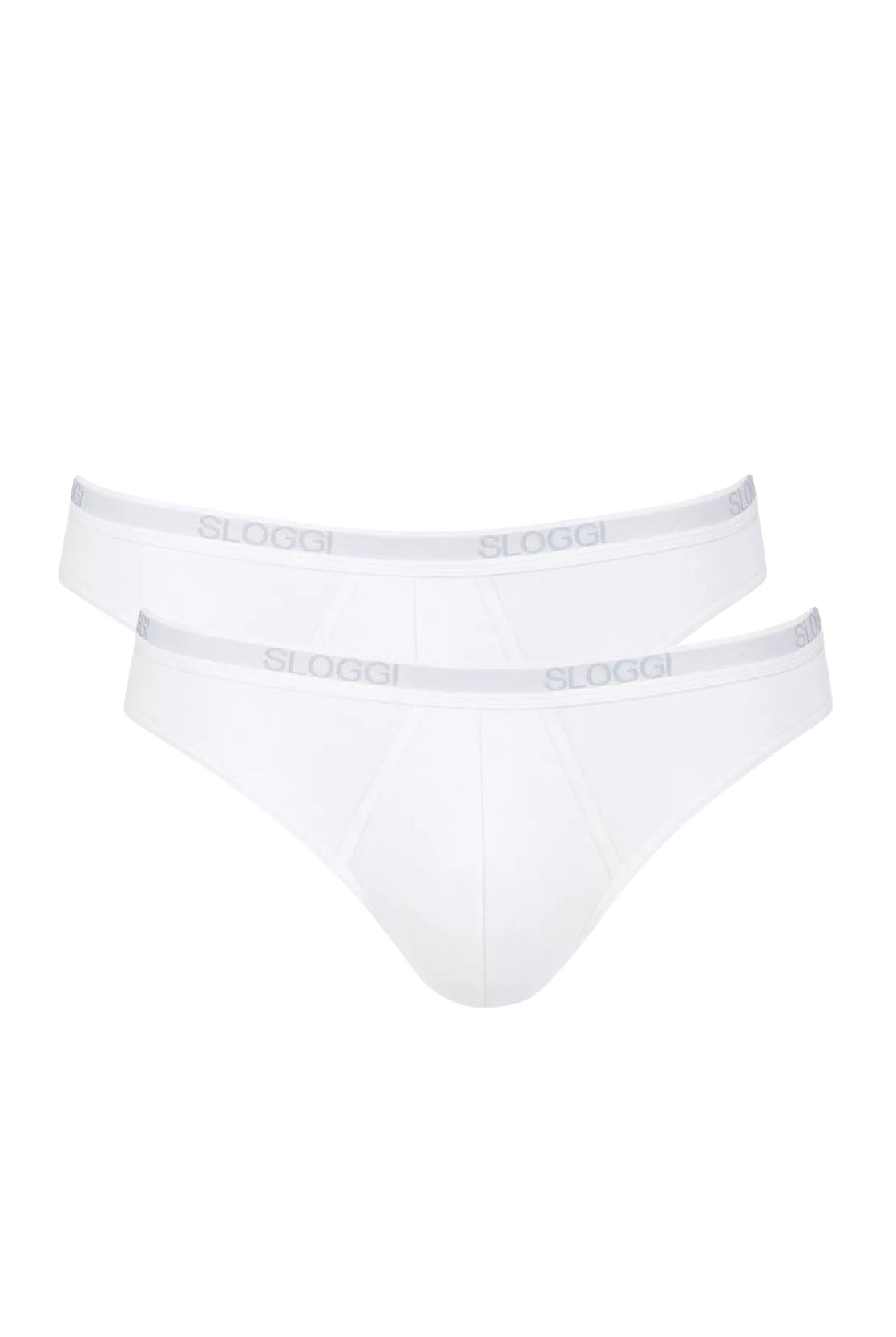Sloggi Mens Basic Mini Briefs - 2 Pack - White