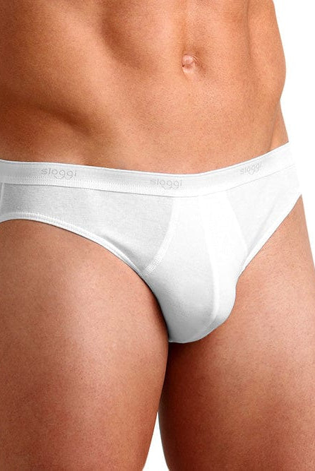 Sloggi Mens Basic Mini Briefs - 2 Pack - White