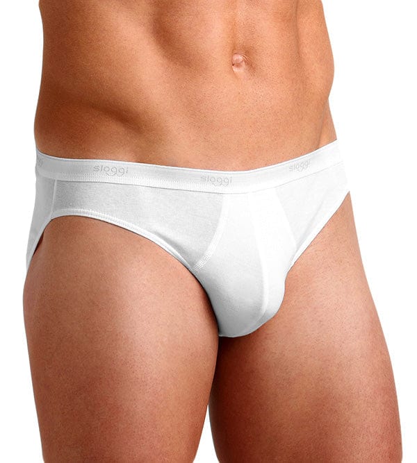 Sloggi Mens Basic Mini Briefs - 2 Pack - White