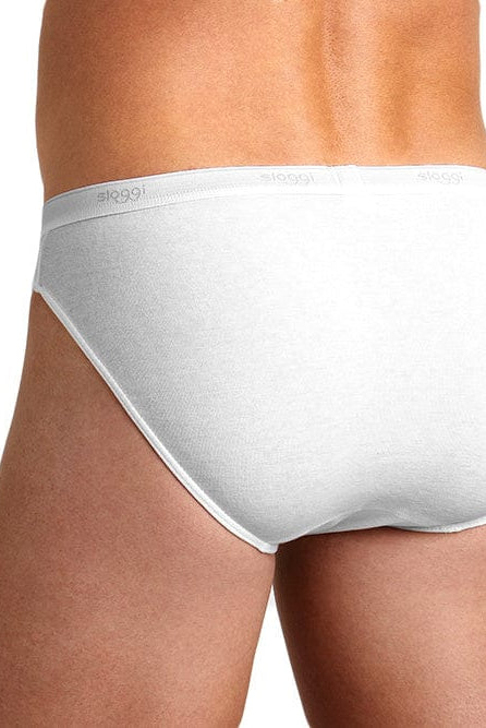 Sloggi Mens Basic Mini Briefs - 2 Pack - White