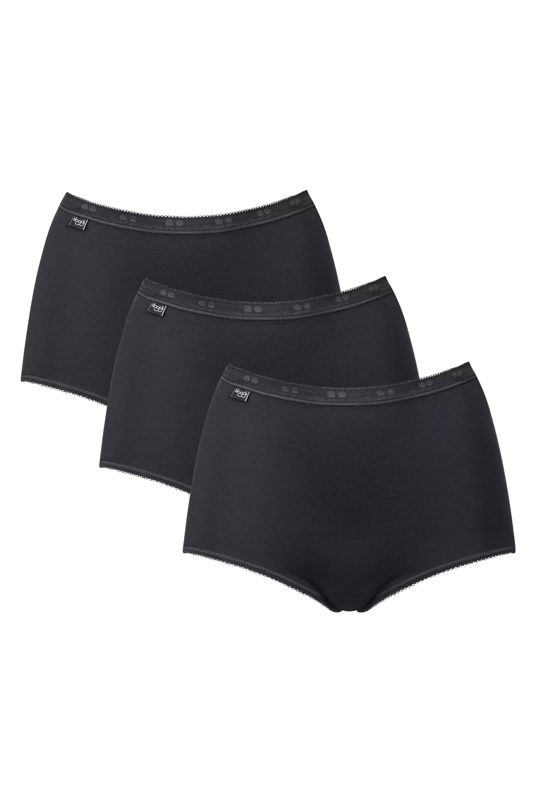 Sloggi Womens Basic Maxi Brief 3 Pack - Black