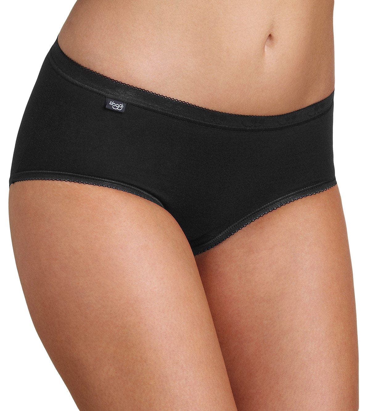 Sloggi Womens Basic Midi Brief - 4 Pack - Black