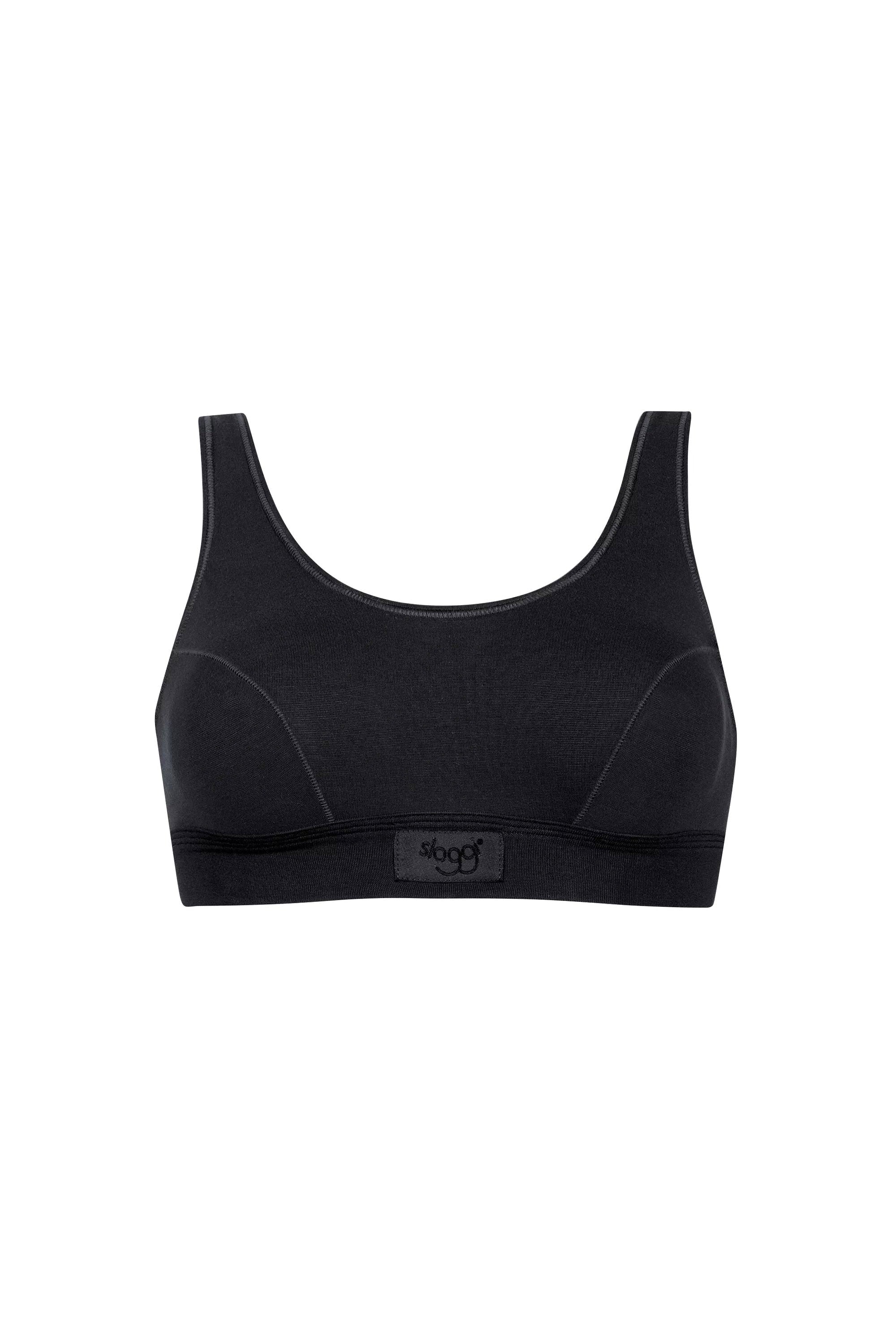 Sloggi Womens Double Comfort Top Stretch Bra Top - Black