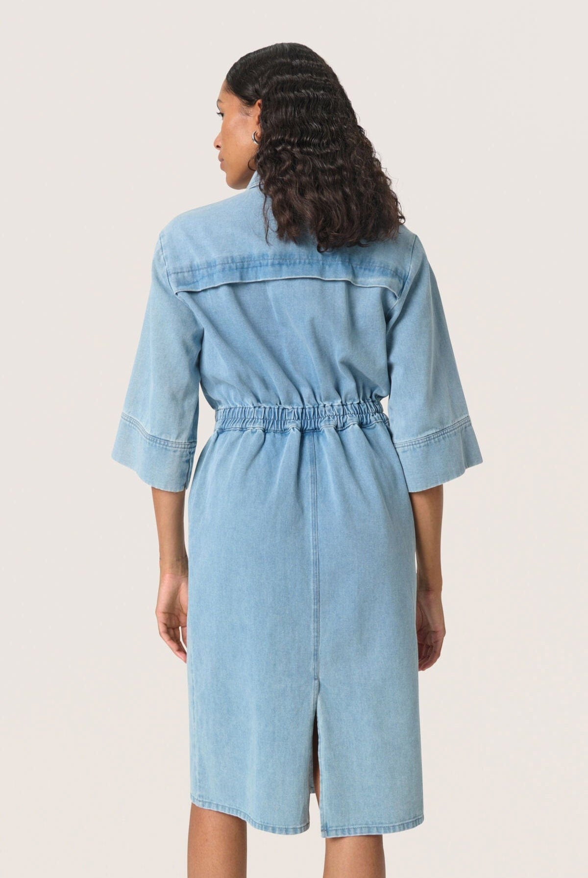 Soaked in Luxury Annabeth Denim Dress - Light Blue