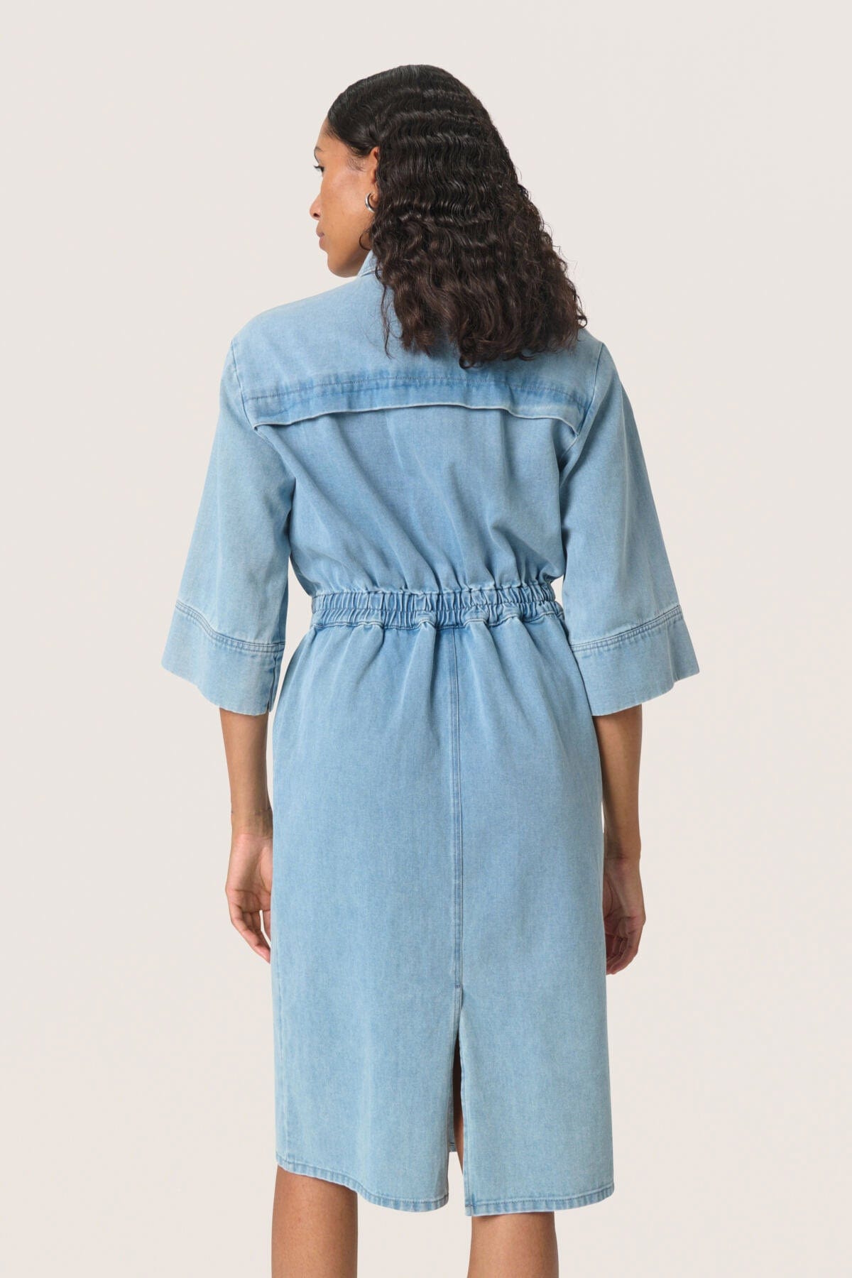Soaked in Luxury Annabeth Denim Dress - Light Blue