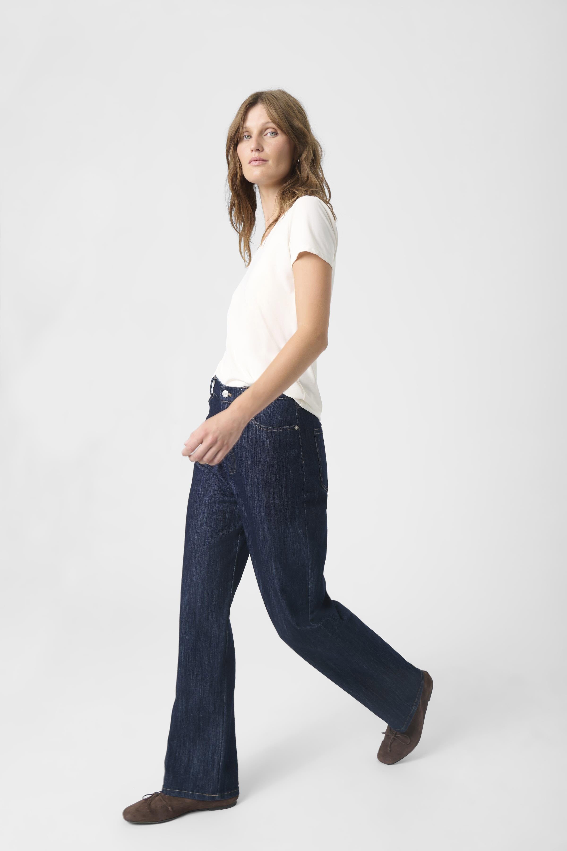 Soaked in Luxury Columbine Modal Blend V-Neck T-Shirt - Broken White