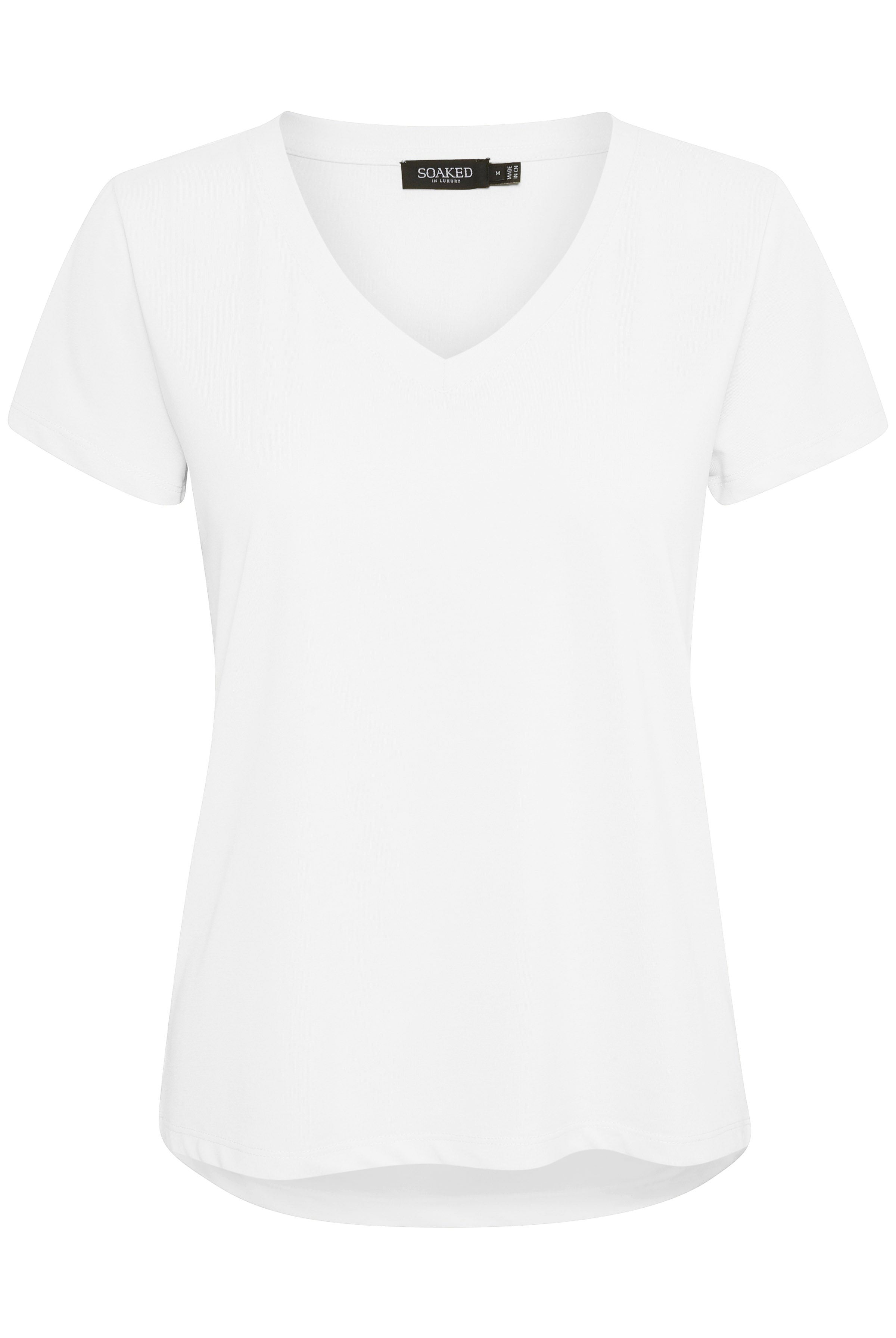 Soaked in Luxury Columbine Modal Blend V-Neck T-Shirt - Broken White